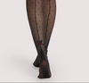 Playful Promises Dotty Seamed Stockings With Bow