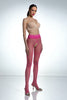 Amour Hip Lace Crotchless Tights - Pink Bonbon