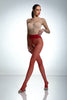 Amour Hip Lace Crotchless Tights - Red