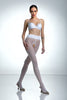 Amour Hip Lace Crotchless Tights - White