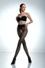 Amour Hip Lace Crotchless Tights - Black
