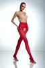 Amour Nymph Crotchless Tights - Red