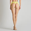 Maison Close Cut and Curled seamed stockings - NUDE / NEON YELLOW