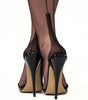 Gio Fully Fashioned Stockings - Cuban Heel, Black