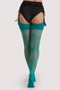 Playful Promises Quetzal Green Seamed Stockings