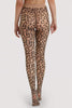 Playful Promises Leopard Knit Tights - nude / black